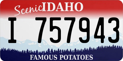 ID license plate I757943