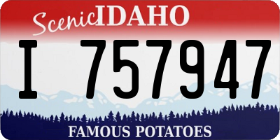 ID license plate I757947