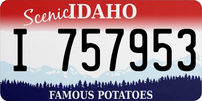 ID license plate I757953