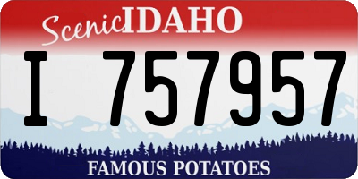 ID license plate I757957