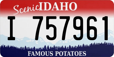 ID license plate I757961
