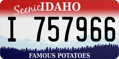 ID license plate I757966