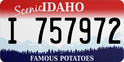 ID license plate I757972