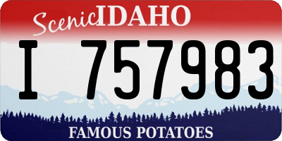 ID license plate I757983