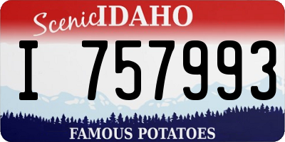 ID license plate I757993