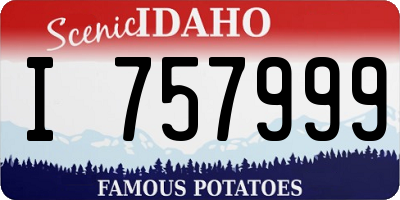 ID license plate I757999