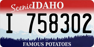 ID license plate I758302