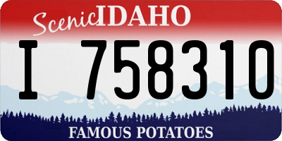 ID license plate I758310
