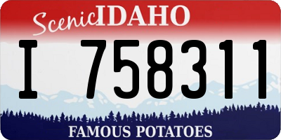 ID license plate I758311