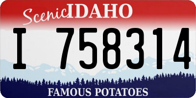 ID license plate I758314