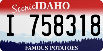 ID license plate I758318