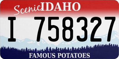 ID license plate I758327