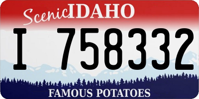 ID license plate I758332