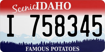 ID license plate I758345
