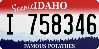 ID license plate I758346