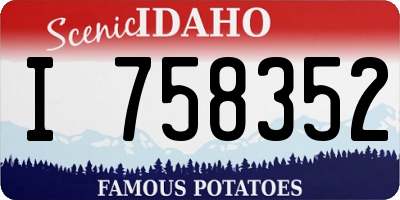 ID license plate I758352