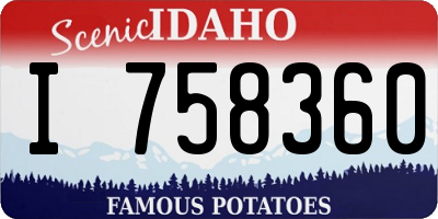 ID license plate I758360