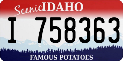 ID license plate I758363