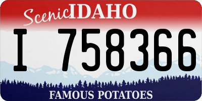 ID license plate I758366