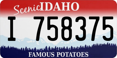 ID license plate I758375
