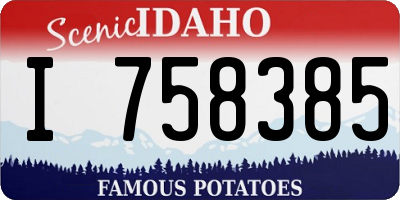 ID license plate I758385