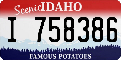 ID license plate I758386