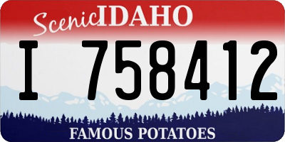 ID license plate I758412