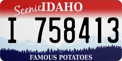 ID license plate I758413