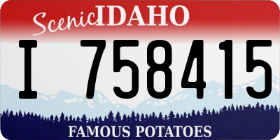 ID license plate I758415