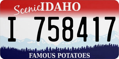 ID license plate I758417