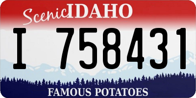 ID license plate I758431
