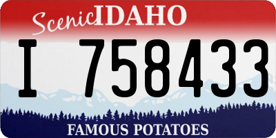 ID license plate I758433