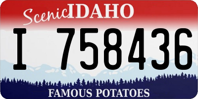 ID license plate I758436