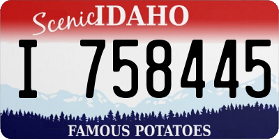 ID license plate I758445
