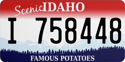 ID license plate I758448