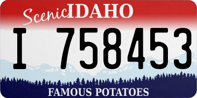 ID license plate I758453