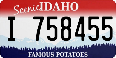 ID license plate I758455