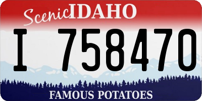 ID license plate I758470