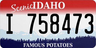 ID license plate I758473