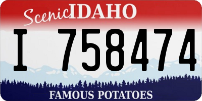 ID license plate I758474