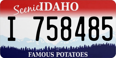 ID license plate I758485