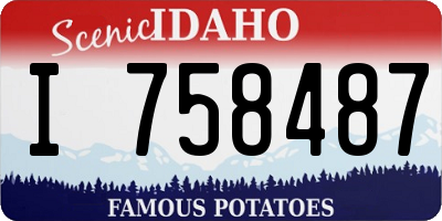 ID license plate I758487