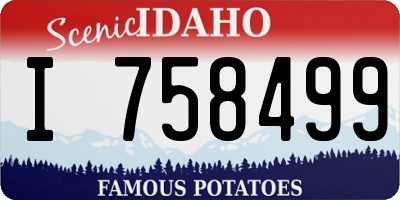 ID license plate I758499