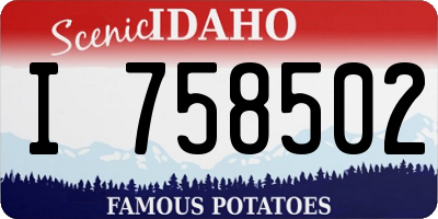 ID license plate I758502