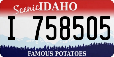 ID license plate I758505