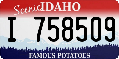 ID license plate I758509