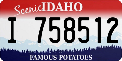 ID license plate I758512