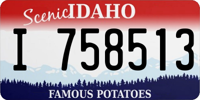 ID license plate I758513