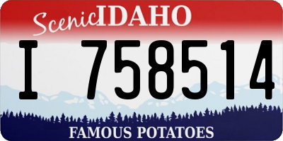 ID license plate I758514