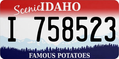 ID license plate I758523